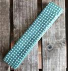 凧人オリジナル綿紬　袢纏帯　一分角通　新橋色