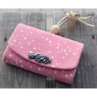 煙草入れ　久保田　あられ　桃色　前金具・這龍