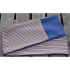 ポリ巻帯　縞(茶)　裏納戸