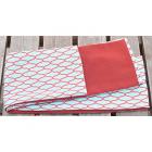 ポリ巻帯　網目(浅黄地に朱網)　裏赤