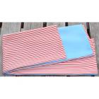 ポリ巻帯　縞(海老茶)　裏浅黄