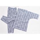 鯉口上下セット　凧人角文字　紺