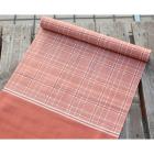 綿綾選　三尺帯　薄紅　翁格子