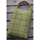 手提げバンブー　久保田　翁格子　抹茶
